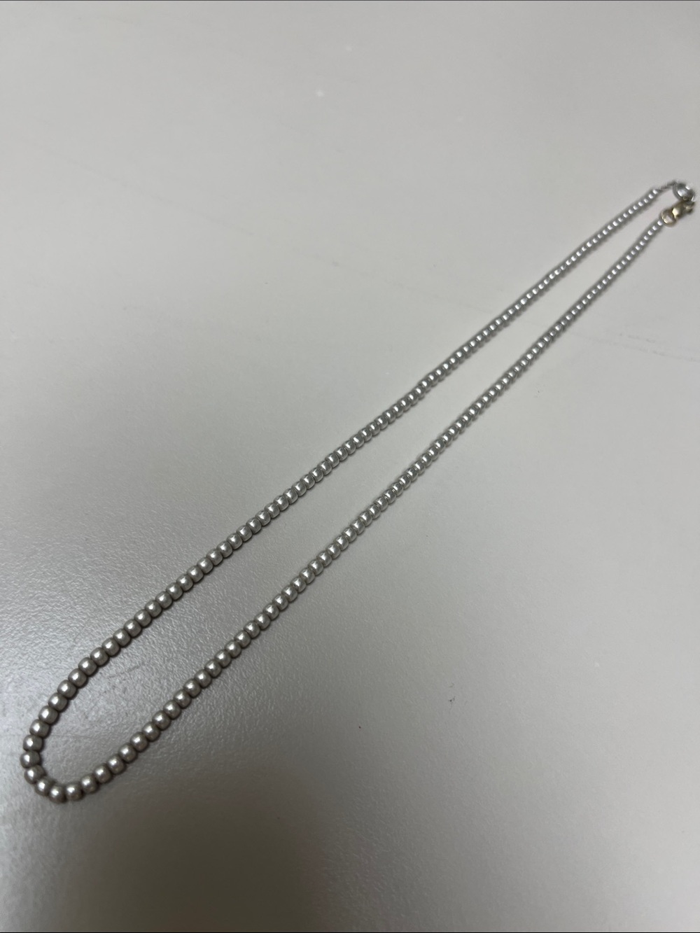 Sterling Silver Bead Chain Necklace - Silver